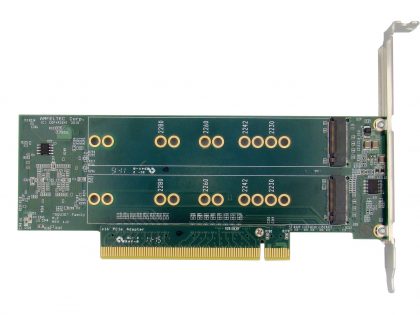 PCI Express Gen 2 Carrier Board for up to 4 M.2 PCIe SSD modules (bottom)