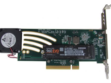 PCI Express Gen 3 Carrier Board for up to 2 M.2 PCIe SSD modules (bottom)