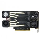 PCI Express Gen 3 Carrier Board for 6 M.2 or NGSFF (NF1) PCIe SSD modules (bottom)