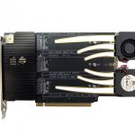 PCI Express Gen 3 Carrier Board for 6 M.2 or NGSFF (NF1) PCIe SSD modules (top)