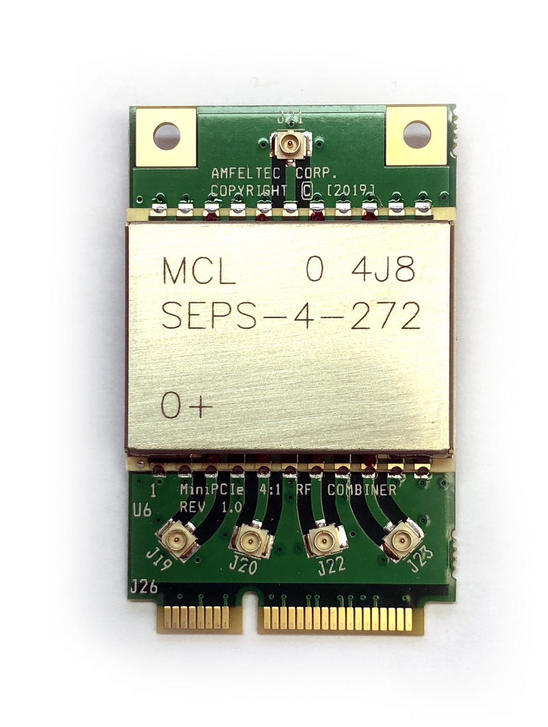 MiniPCI Express 4-way RF Combiner | Amfeltec Corporation