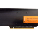 x16 PCI express Gen 3 SSD board (top, low-profile bracket)